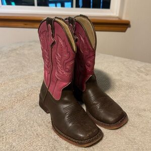 Roper Kids Boots in Pink and Brown